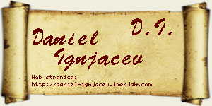Daniel Ignjačev vizit kartica